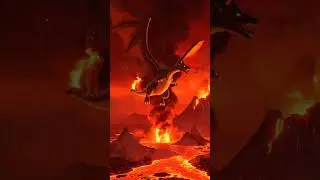 🔥 Charizard Flies Through a Volcano Eruption! Unstoppable Fire Dragon! 🌋🐉