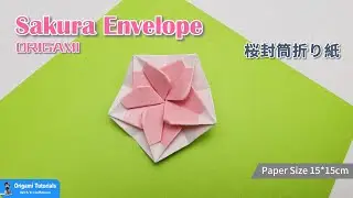 How To Make Origami Sakura Envelope DIY Paper Tutorial / Origami Cherry Blossoms /さくらの折り紙簡単 / 사쿠라
