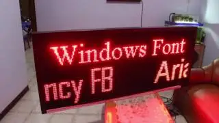 Running Text Merah 72x 170Cm Wifi + LAN + USB