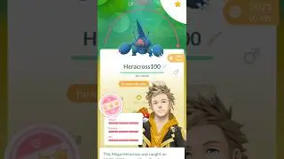 #hundo 💯 #megaheracross 😁 #pokemon #pokemongo #megaevolution #heracross #johto #bug #fight #evolve