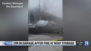 More than $1 million damages in Muskegon marina fire