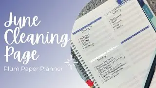 June CLEANING Schedule | Plum Paper Planner DISPERSED CLEANING PAGE | Clean Mama Routine