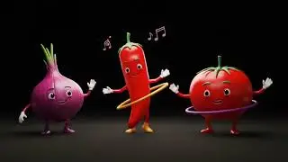 Baby Party Sensory - Dancce vegetables Sensory Party Smoothie Animation Happy Holidays Kids🍉🥕 🍌