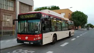 Autobús MAN NL 243 F GNC Castrosua CS40 City 1715 línea V5 (TMB) Zona Franca (Barcelona) Mayo 2021