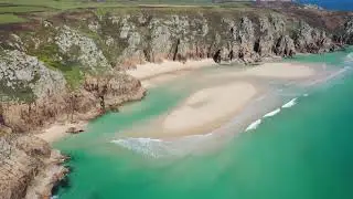 A drone flight around West Penwith in Early spring FULL HD