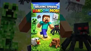 Minecraft but when I walk mob spawn randomly #minecraft