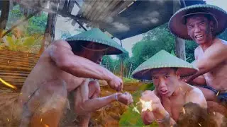 Pistol Bambu Tradisional Suku Primitif Rimba Man~