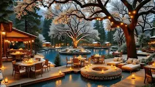 ❄️Quiet Winter Garden Jazz | Cozy Morning Soft Jazz & Tranquil Forest Jazz Ambience for Chill, Focus