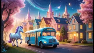 The Unicorns on the Bus | Fun Unicorn Song | Playful Bus Ride Adventure Nursery Rhyme for Toddlers