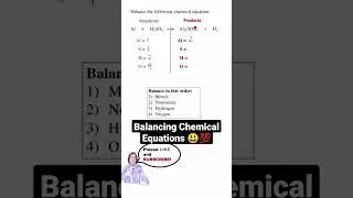 How to Balance Chemical Equations EASY😀