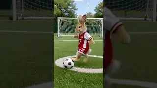 rabbit football player #shorts #animals #cartoon #cutepets #viral