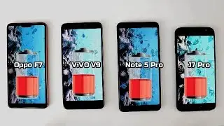 Oppo F7 Vs ViVO V9 Vs Redmi Note 5 Pro Vs Samsung J7 Pro Battery Drain Test