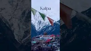 The most beautiful village of Himachal 🫶🏻🩶#kalpa #kinnaurvalley #himachal #kinnaurkailash #travel