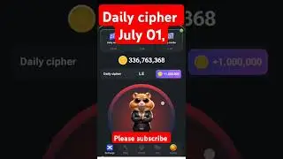 Daily cipher , July 01, 2024, Hamster Kombat #airdrop #metamask #app #crypto #coreupdate #metapurse