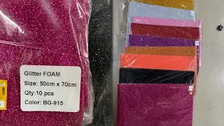 Chart size glitter foam 10 sheet in a pack