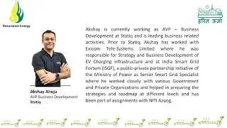 Akshay Ahuja AVP BD, Statiq, as a Speaker at Harit Urja Conference Cum Exhibition 2025