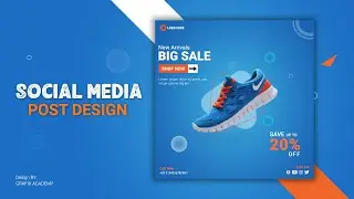 Social Media Post Design | Ecommerce Product Social Media Banner/Post Design |  Illustrator Tutorial
