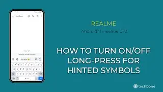 How to Turn On/Off Long-press for Symbols - realme [Android 11 - realme UI 2]