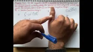Example 4.2 If the magnetic field is parallel to positive y axis and the charged particle is moving