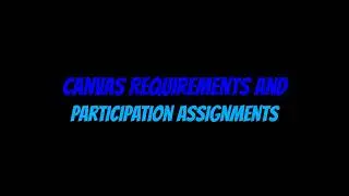 Canvas: Module Requirements, Participation Grades