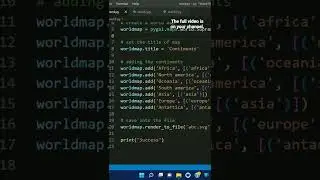 Plotting World Map Using Pygal in Python #short #shorts