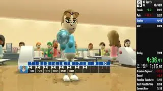 The Fastest Wii Sports Bowling Game EVER! (Bowling Community Gold 1:33)