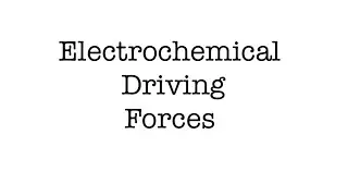 Electrochemical Driving Forces