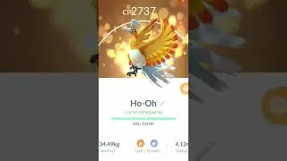 Shiny Lucky HO-oh  🔁 Legendary trade Day 12 #pokemongo #Pok&eacute;mon #shiny #shorts #luckytrade