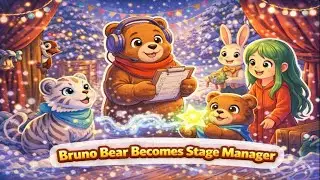Anny And Nika : Bruno Bear Becomes Stage Manager 🎭🐻 | 3D Kids Animation