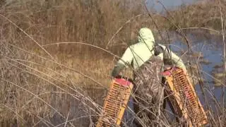 Ловля шилохвости с помощью ракетных сетей на калифорнийских водоплавающих птиц