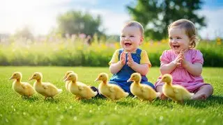 Little Ducklings Song 🐥🦆 | Cute Baby Duck Song for Kids | Fun Nursery Rhymes