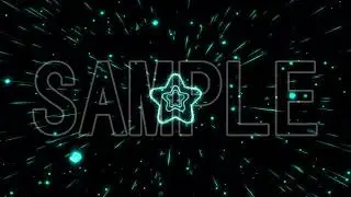 【sample】star and light trail effect background　#effects #particles  #animation