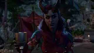 Bard talks to Alfira at the party | Baldur's gate 3
