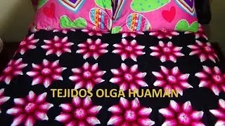 Cuadrado a crochet para colcha estrella en relieves paso a paso video 1