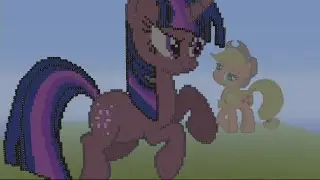 TWILIGHT SPARKLE SPEED BUILD! MLP MC PIXEL ART ~ Minecraft My Little Pony Pixel