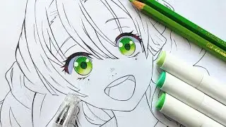 Drawing Mitsuri kanroji eyes | Demon slayer | 鬼滅の刃