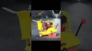 Concrete floor saw