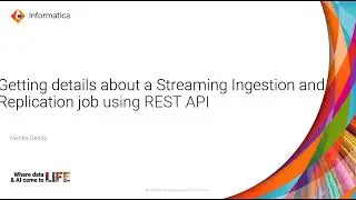 How to Get Details about a Streaming Ingestion and Replication Job using REST API