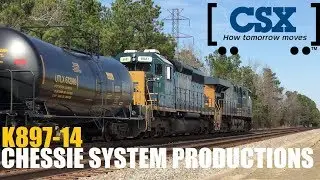 CSXT K897-14 Empty Sulfur Train Heads NB W/5383 ES40DC & 8881 SD40-2 Wide Open! passing CCX!