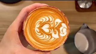 Flower latte art for beginners , let&rsquo;s practice together 