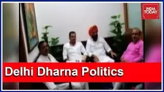 Delhi Dharna Politics: BJP's Counter Protest At Arvind Kejriwal's Residence
