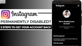 🚫 Instagram Account Disabled Permanently? The Only 3 Steps to Get It Back in 2026