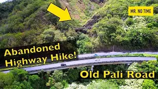 [OAHU, HAWAII] Hiking on an ABANDONED highway! Old Pali Road to Pali Lookout 4K