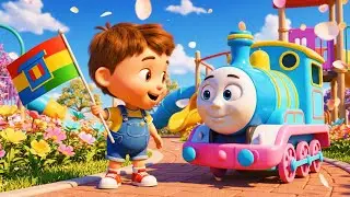 Down at the Station 🚂 Milo at the Flower Station | Toy Train Song for Toddlers
