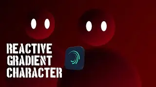 Reactive gradient character animation using alight motion