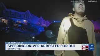 Speeding driver arrested for DUI in Spring Hill, TN