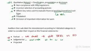 Completion - Part 2: Evaluation of misstatements