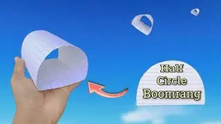 New flying half circle plane, notebook paper circle plane, how to make flying new paper toy