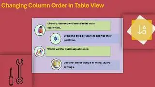 How to Change Column Order in Power BI | Power BI Training Guide | Data Sorting Tutorial
