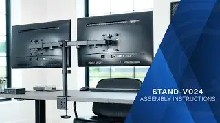 STAND-V024 Dual Monitor Desk Mount Assembly by VIVO